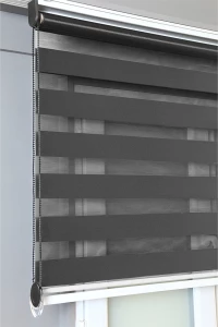 Antrasit Düz Zebra Stor