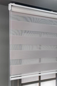 Gri Mikro Pileli Zebra Stor Perde