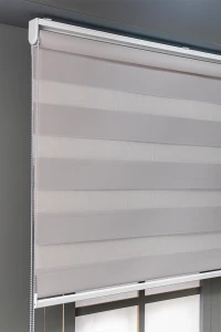Gri Mikro Pileli Zebra Stor Perde