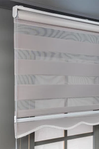 Gri Mikro Pileli Zebra Stor Perde