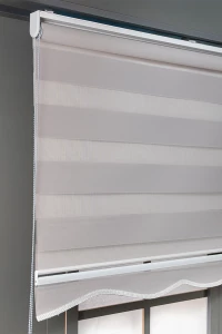 Gri Mikro Pileli Zebra Stor Perde