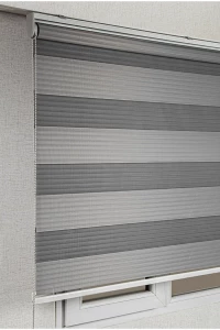 Gri Pileli Zebra Stor