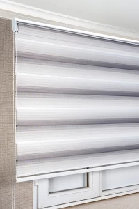 Gri Renk Geçişli Degrade Zebra Stor Perde 