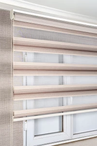 Kahverengi Renk Geçişli Degrade Zebra Stor Perde 