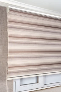 Kahverengi Renk Geçişli Degrade Zebra Stor Perde 