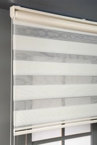 Krem Mikro Pileli Zebra Stor Perde