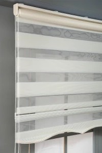 Krem Mikro Pileli Zebra Stor Perde