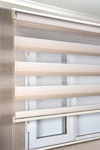 Krem Renk Geçişli Degrade Zebra Stor Perde 