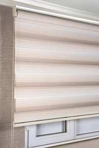Krem Renk Geçişli Degrade Zebra Stor Perde 
